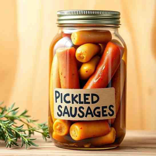 Make Pickled Sausages in a Jar